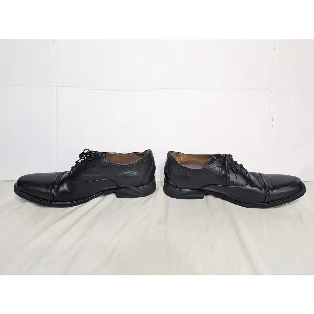 Clarks Dress Shoes Men's 10.5 Black Leather Tilden Oxford Walk Lace‎ Up 15770